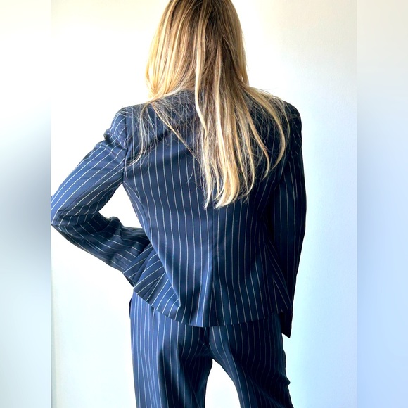 Giorgio Armani navy blue pin stripe suit - Picture 4 of 7